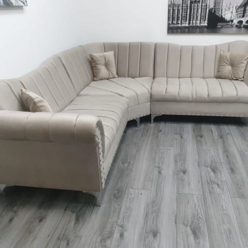  Paneled line design fabric Upholstered Sofa  3 seater or corner- Canterbury