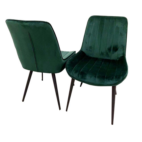Velvet dining chair modern design Black, Green, Grey, Teal, Cream, Navy - Dido 