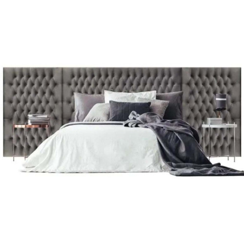  Extra Wide wall panel Chesterfield Upholstered Headboard Bed Frame Master bedroom Hotel style - Bellagio
